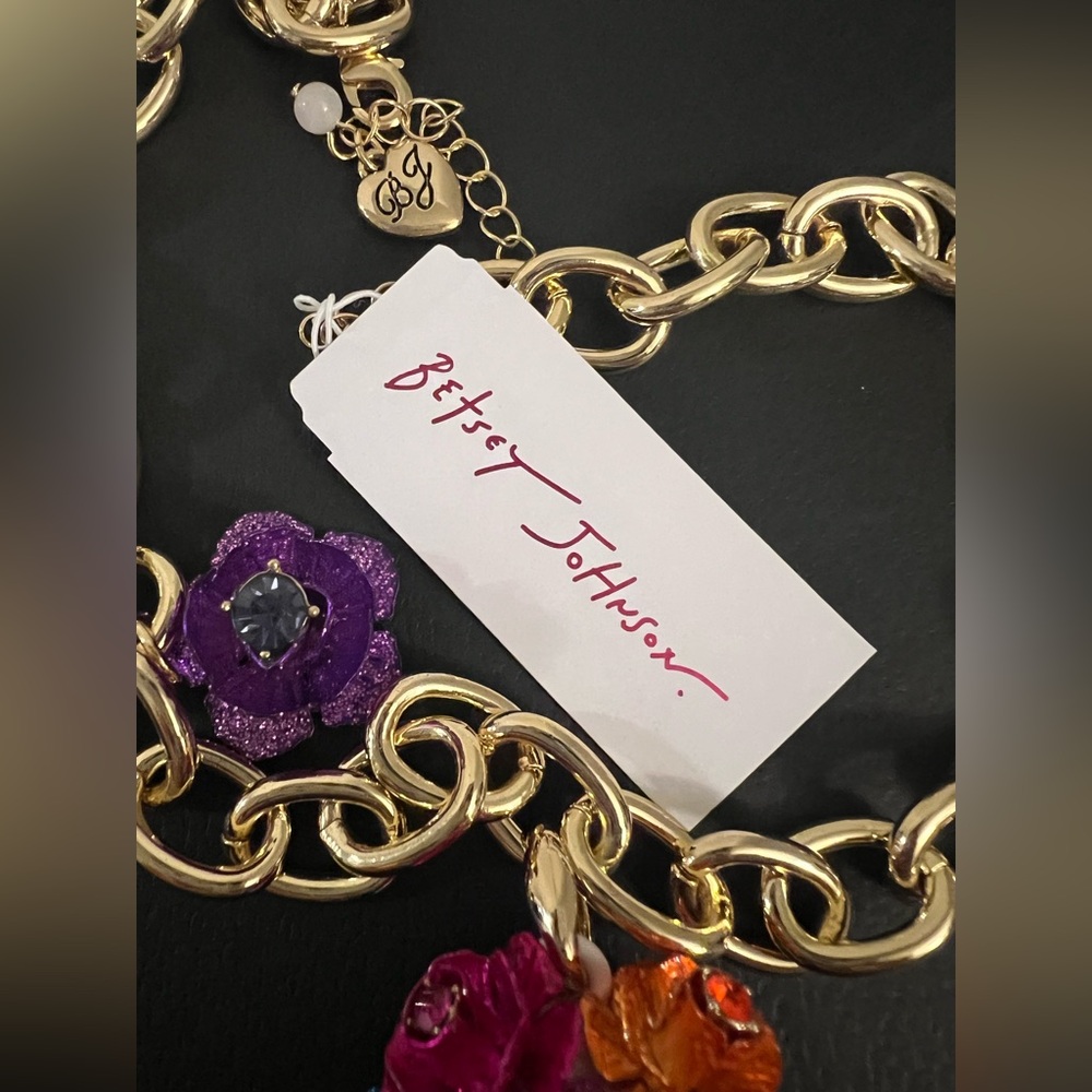 Betsey Johnson Gold Skull Pendant Necklace with Multicolor Accents - Picture 16 of 16